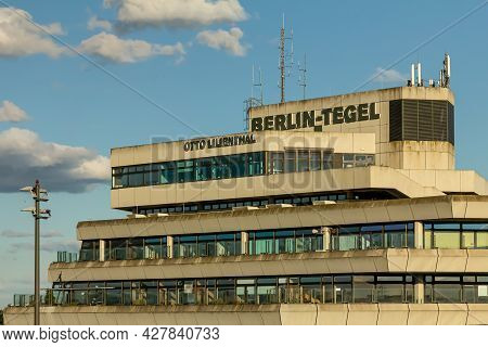 Berlin, Germany - July 01, 2018: Berlin Tegel - Otto Lilienthal Airport Terminal Building, Txl, Eddt