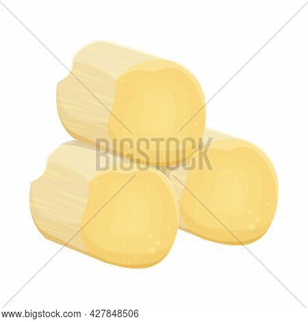 Vector Illustration Of Brown And Sugar Icon. Web Element Of Brown And Cube Stock Symbol For Web.