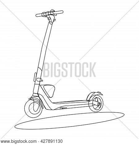 Scooter. Means Of Transportation. Innovative. Technique One Line