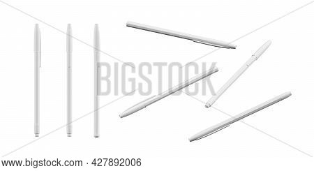 Pen Mockup Isolated On White Background - 3d Render