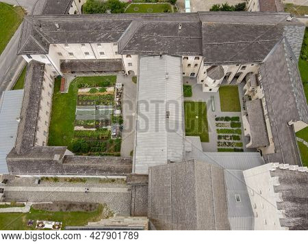 Benedictine Convent Of St. John In Mustair On The Swiss Alps