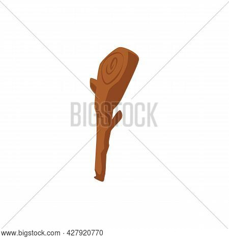 Primitive Ancient Weapon Cudgel For Hunting Or War Of People In Stone Age.
