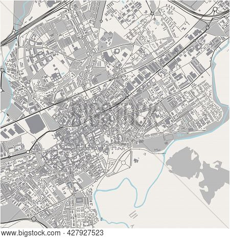 Map Of The City Of Alcala De Henares, Spain