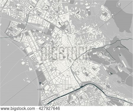Map Of The City Of Granada, Spain