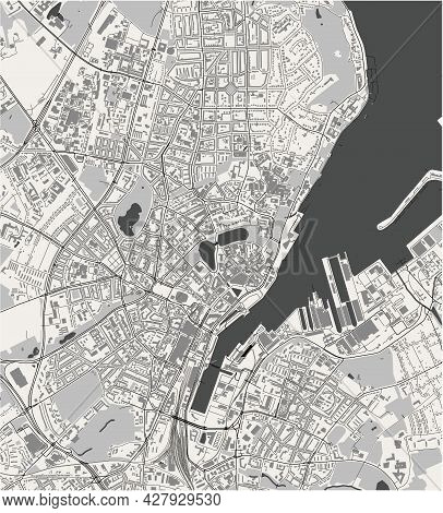 Map Of The City Of Of Kiel, Germany
