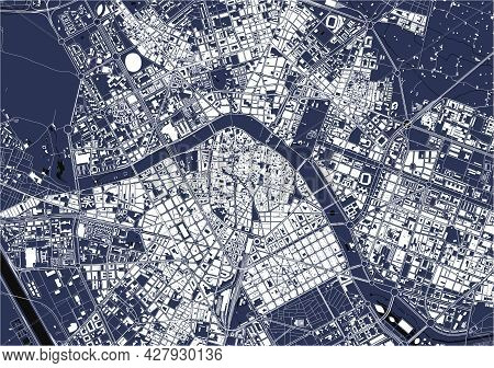 Map Of The City Of Valencia, Spain