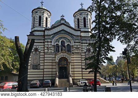 Sofia, Bulgaria -  October 26, 2012: The Church Of St. Nicholas Of Sofia Is An Orthodox Church Locat