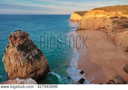 The famous beach of Praia dos Caneiros. Algarve.Portugal