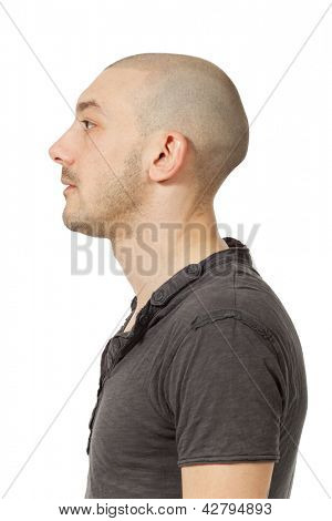 profil konumunda Kazılı kafa adam