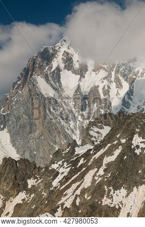 Skyway View Of Monte Bianco Form The Helbronner Top In Val D'aosta, Italy