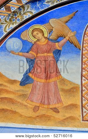 Wall painting at Rila Monastery church