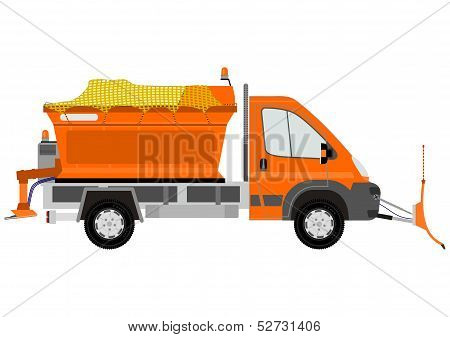 Silhouette Of Snowplough