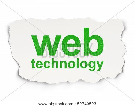 Web development concept: Web Technology on Paper background