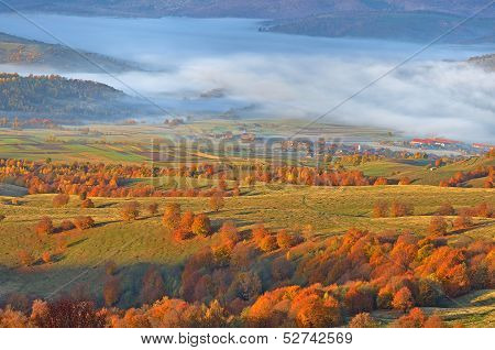 Autumn landscape in the mountains