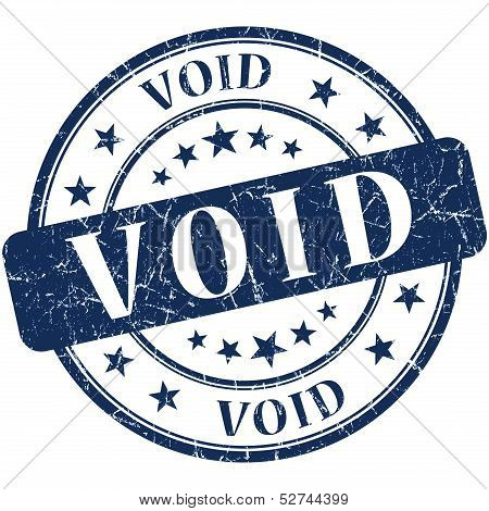 Void Grunge Round Blue Stamp