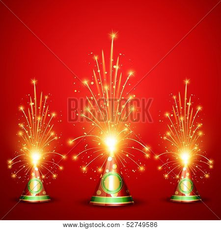 vector diwali crackers background design