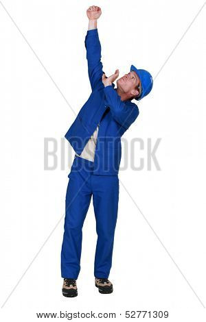Manual worker lifting something