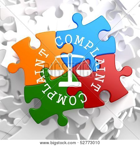 Complaint Concept on Multicolor Puzzle.