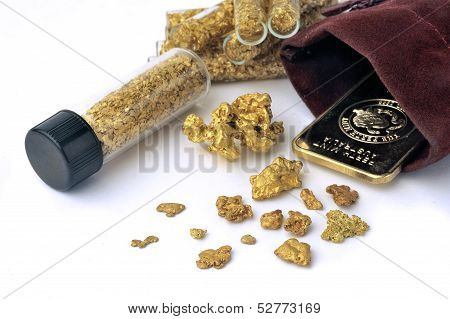 Nuggets And Gold Bullion