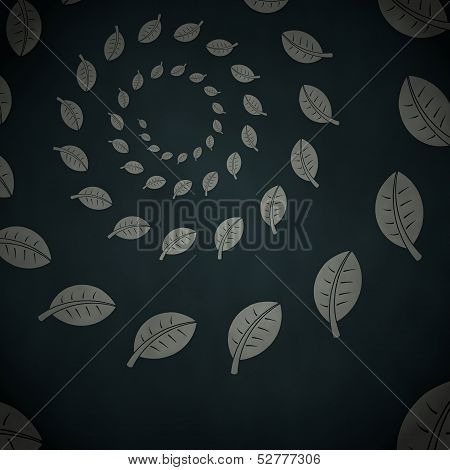 Illustration Of A Natural Leave Label  On Vintage Background