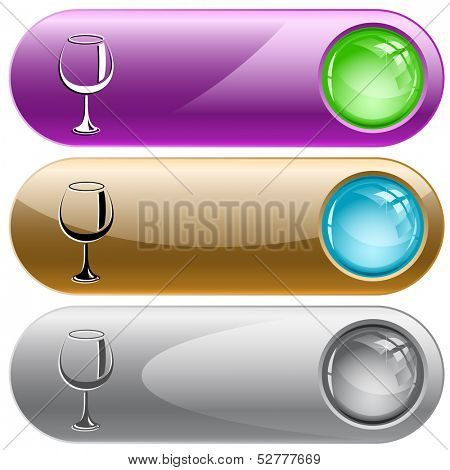 Goblet. Vector internet buttons.