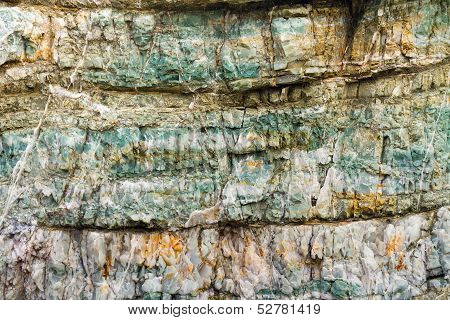 colorful layers of chert, Oregon coast