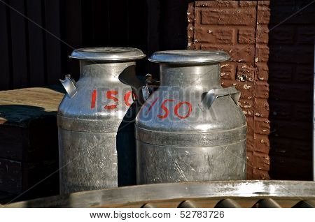 cream cans at the creamery