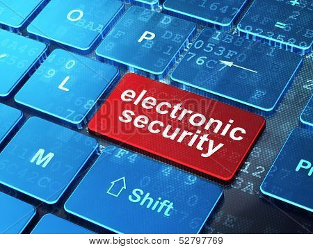 Privacy concept: Electronic Security on computer keyboard