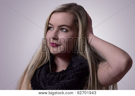 Beautiful smiling blond girl