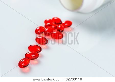 Red Pills With Bottle