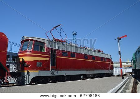 KIEV, UKRAINE -SEP 9, 2013: Railway Terminal of Kiev.Exibition of railway history as it shown at September 9, 2013 in Kiev, Ukraine 