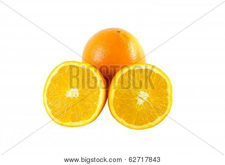 Orange fruit isolated on white background