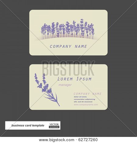 Lavender Business Cards.