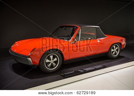 STUTTGART, GERMANY - CIRCA APRIL, 2014: Porsche Museum. PORSHE 914\8 (1969)