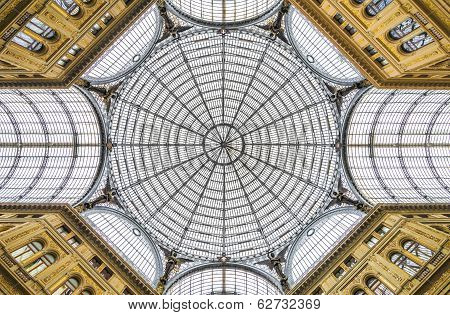 Naples - Dome Inside The Gallery Principe Umberto I