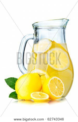 Lemonade Pitcher With Lemons