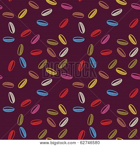 Multicolor  draw pattern with leaves .