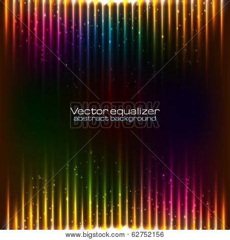Neon vector lights background