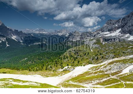 Cortina di a'mpezzo skislopes and mountains