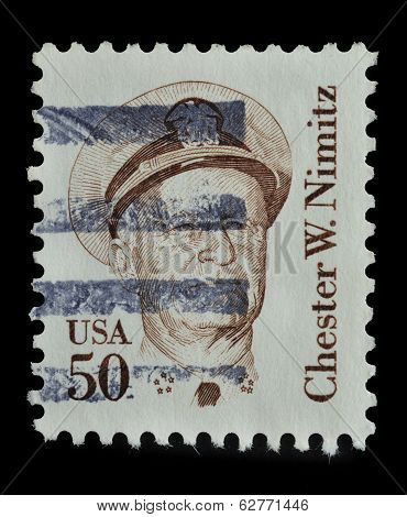 USA. Postage Stamp Shows A Portrait (1985)