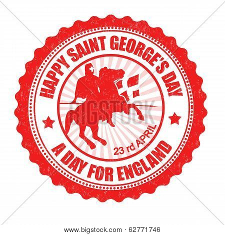 Happy Saint George's Day Stamp