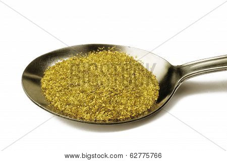 Spoon With Gold Dust Alluvial