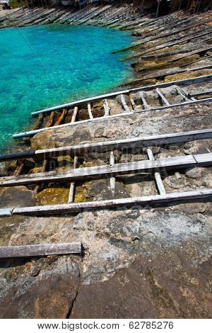 Formentera Escalo de San Agustin beach turquoise Mediterranean at Balearic Islands