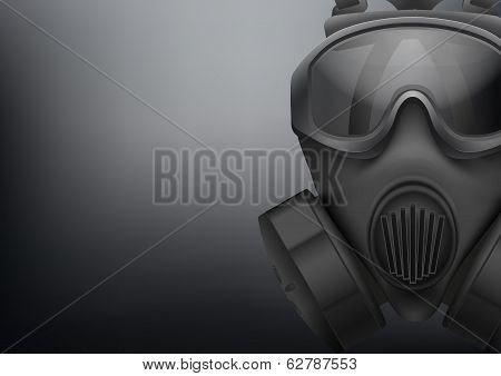 Background of Military black gasmask