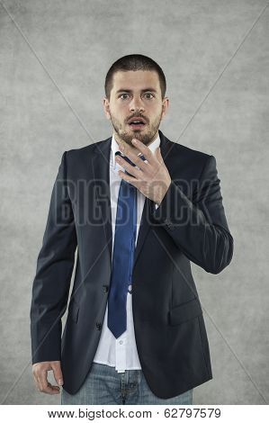 Scared Businessman