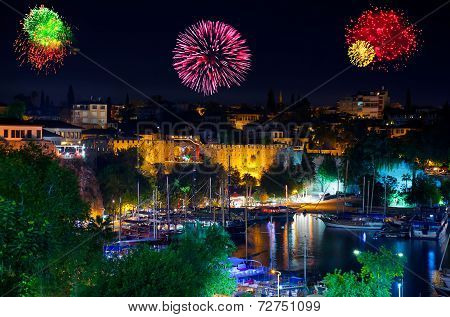 Fireworks In Antalya Turkey