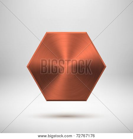 Bronze Abstract Polygon Button Template