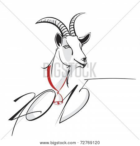 Goat 2015 New year Symbol