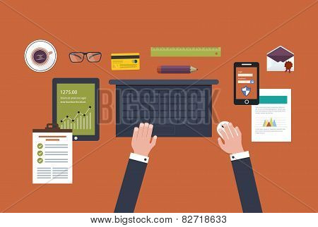 Full circle of concept e-commerce.