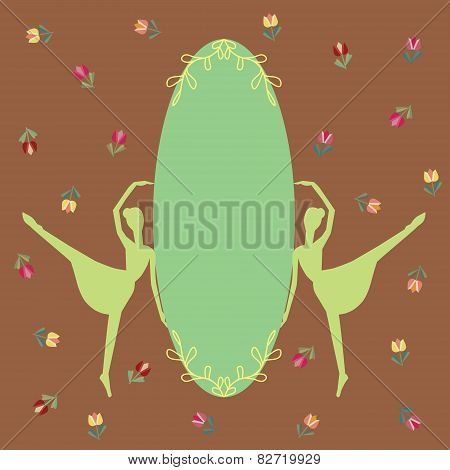 Postcard with Ballerina